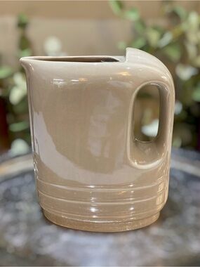 Art Deco c1930s Vintage Hall China Vintage Westinghouse Tan Taupe Pitcher